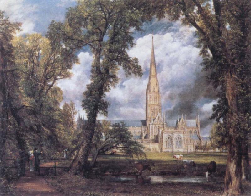 John Constable Salisbury Cathedral from the Bishop's Ground china oil painting image